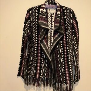 Outback Trading Company Women's Sierra Jacket Patterned Sweater Size M